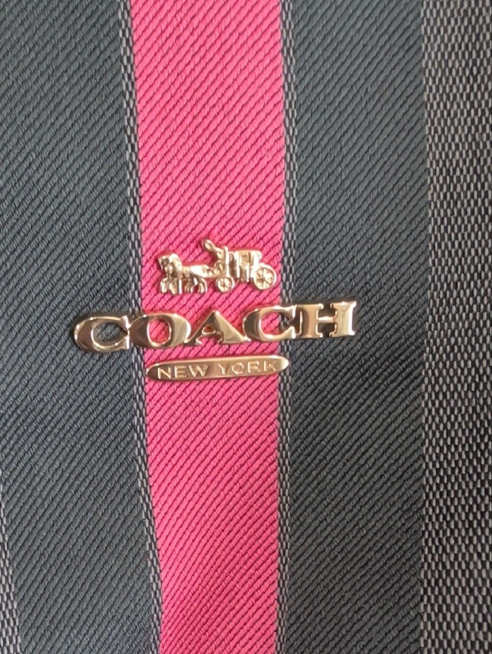 Coach Hobo Shoulder Bag with Pink Center Stripe - Picture 12 of 12